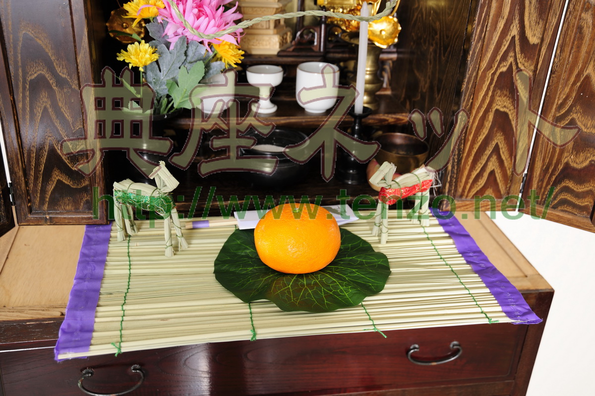 仏壇前での略お盆飾り作法